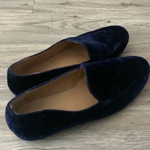 Blue Velvet Loafers
